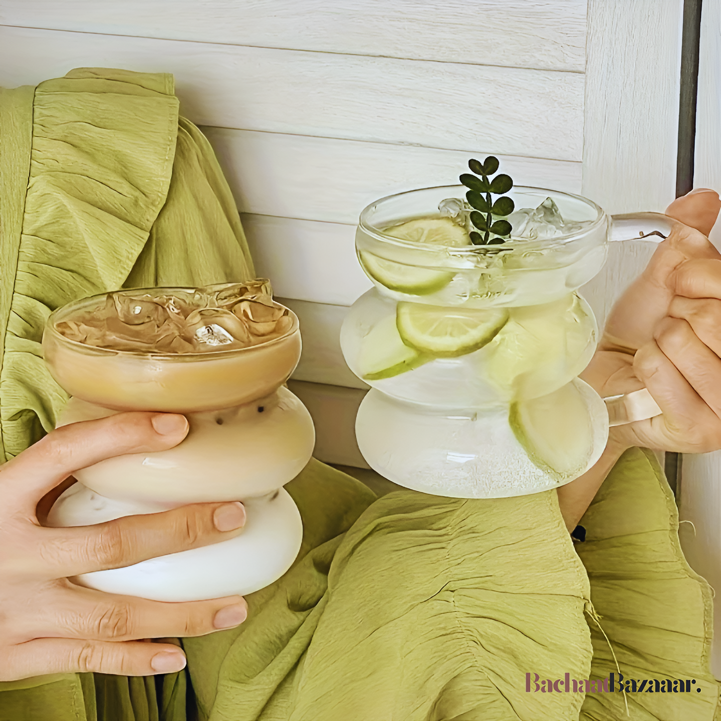 High Borosilicate Irregular CATERPILLAR Coffee Mug with Handle