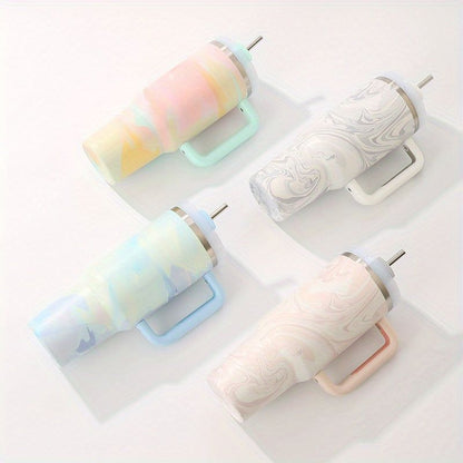 40 oz Trendy Printed Stainless Steel Tumbler With Straw – Leakproof, Durable & Stylish