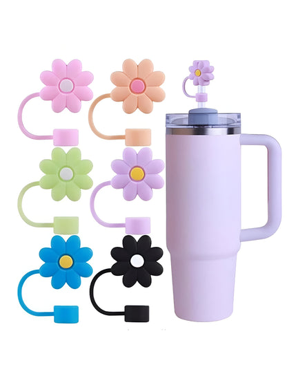 1 Pc Flower Straw Covers Toppers