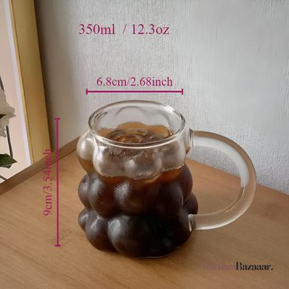 Grape Shaped Glass Cup with Handle